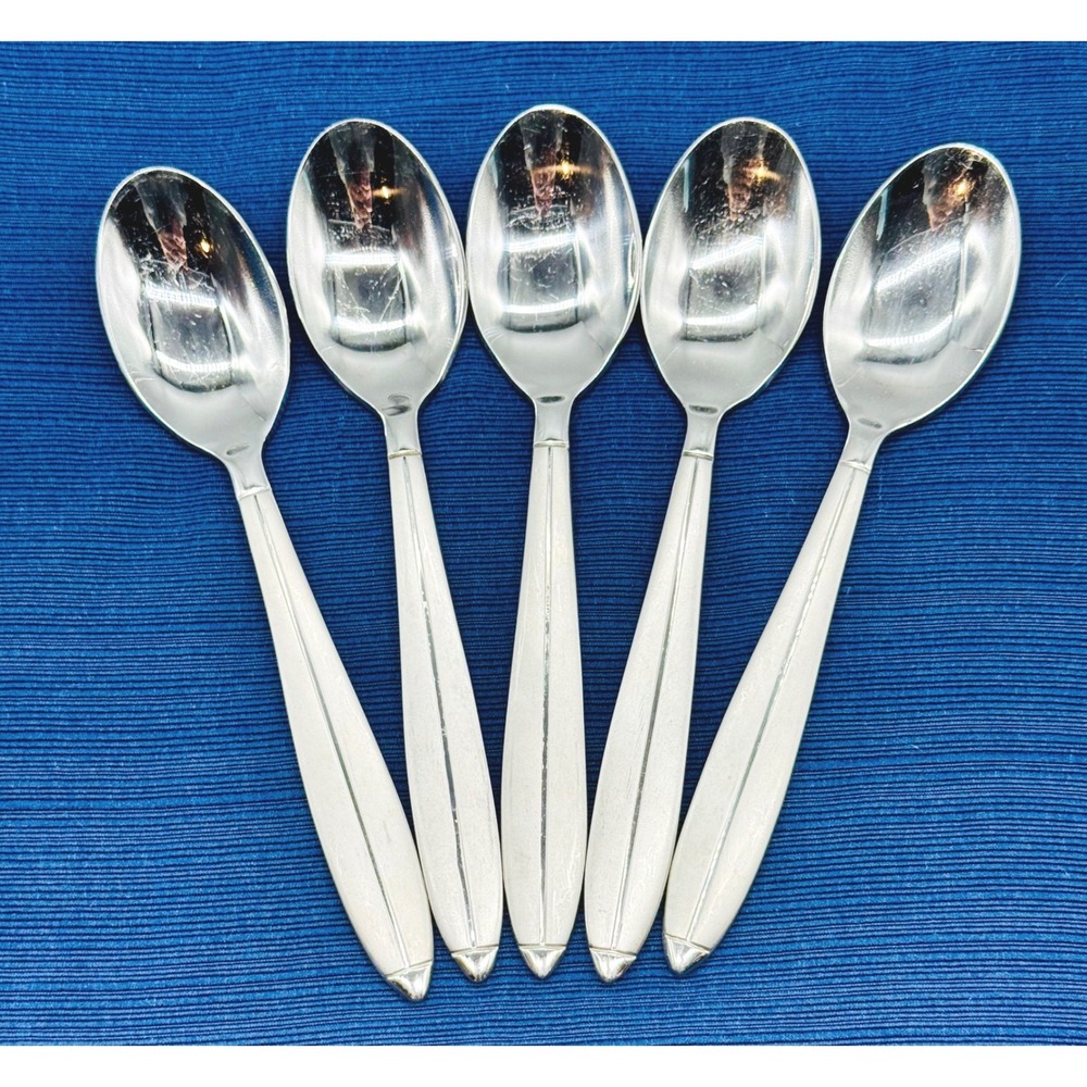 Cambridge Stainless Place Oval Soup Spoon 7 7/8 inch Lot of 5 CBS46 Satin Handle